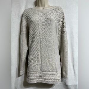 J Jill women’s cream colored sweater, size large